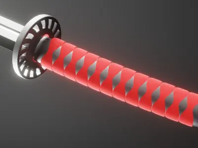 Katana Free low-poly 3D model buy