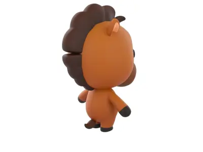Character140 Rigged Horse 3D model