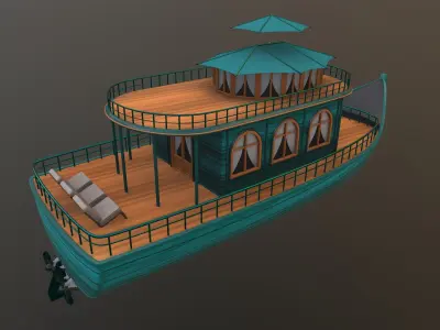 Adventure Houseboat 3D model