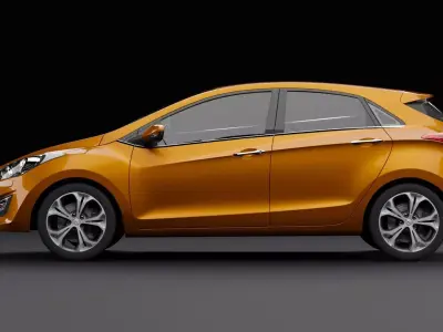 Hyundai i30 Metallic Orange Dark 3D model