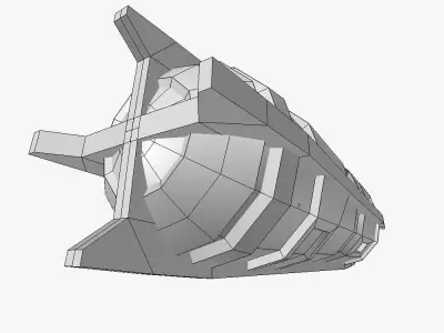Cargo 1 sci-fi low poly Low-poly 3D model