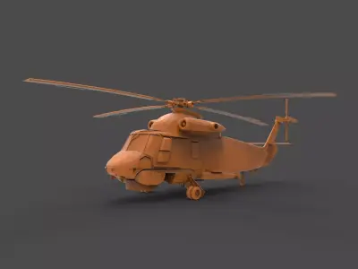 Kaman UH-2 3D print model