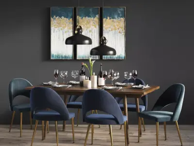 Dinning Set 16 3D model