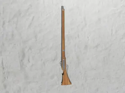 Matchlock musket or arquebus Free 3D model