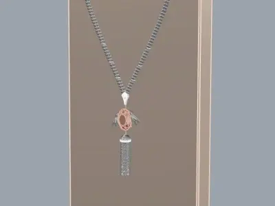 Necklace hanging on wall Free 3D model
