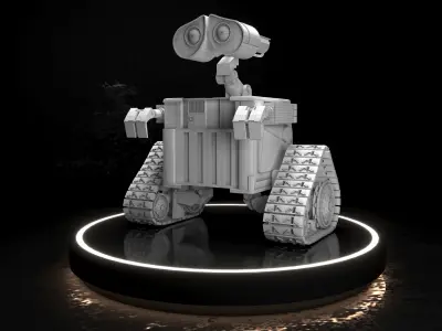 Wall E Robot  Low-poly 3D model