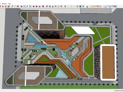 Sketchup Commercial Complex K9 3D model