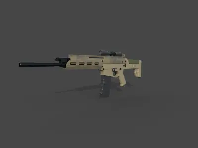 3D Rifle Models  Low-poly 3D model