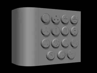 CGA Mechanical Sci-Fi Caps 01 3D model