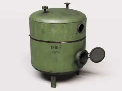Industrial tanks set Low-poly 3D model