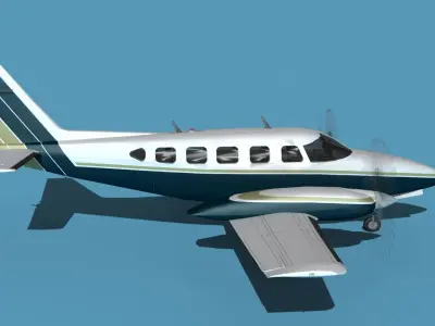 Piper PA-31-350 Navajo Chieftain V10 3D model