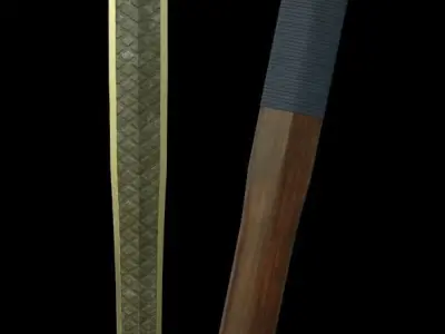 Fantasy Ancient Chinese Sword Low-poly 3D model