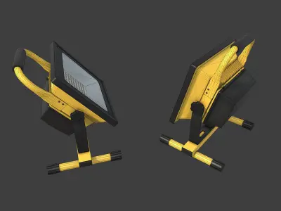 LED Work Light Low-poly 3D model