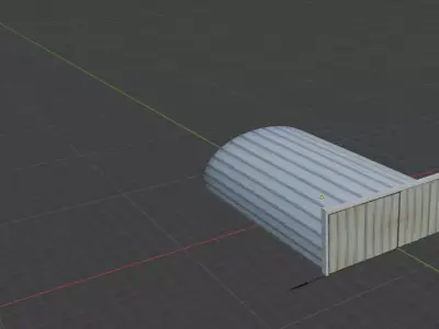 Aircraft Hanger V4 Low Poly with Animation Free low-poly 3D model