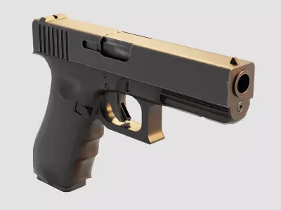 Handgun Low-poly 3D model get