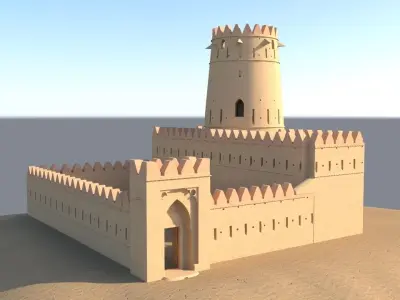 Arab Fort Low-poly 3D model purchase