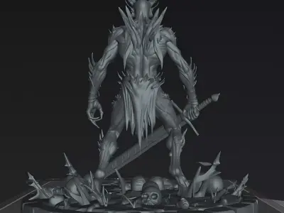 Demon Swamp Demon STL DnD Tabletop Miniature 3D Print Model  3D print model