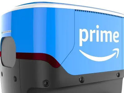 Delivery Robot Blue 3D model