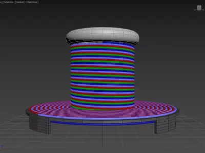 Method 4 Phase Solenoid - 4x Flux Density - 4x Magnetic Torque 3D model