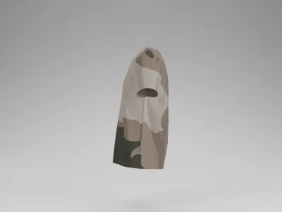 Military T-shirt High-poly 3D model 3D model