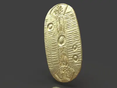 Gold Coin Koban 3D print model