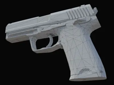 HK USP 9 Pistol Low-poly 3D model
