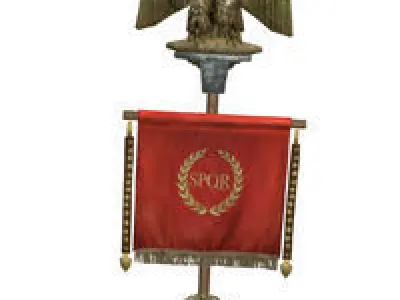 Low-poly Roman standards Low-poly 3D model