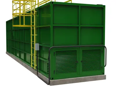 Sewage Treatment Container 3D model