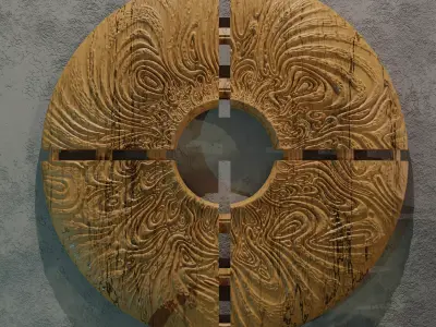 3D MODEL OF DECORATIVE WALL PANEL FOR CNC ROUTER OR 3D PRINTER 3D print model purchase