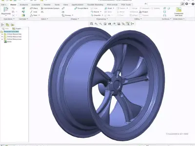 Wheel01 wheel Inventor Free 3D model