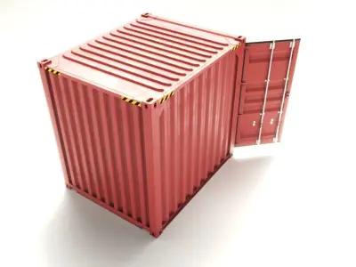 10 feet cube container 3D model