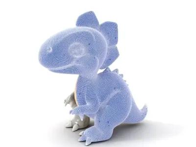 Cartoon Dinosaur Model Pack for Games and Animation Low-poly 3D model