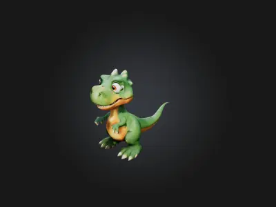 Cartoon Dinosaur 3D model