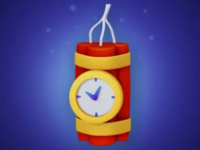 Stylized Bomb Assets 3D model