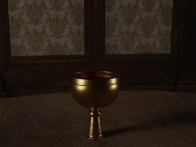 Gold Goblet Free 3D model