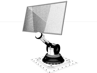 Screen Robot Arm 3D model