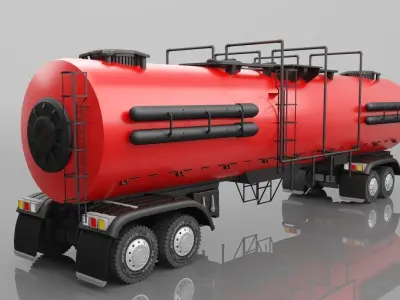Tanker truck 3D model