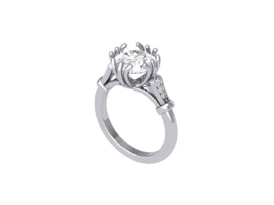 Engagement-ring 3D print model shop