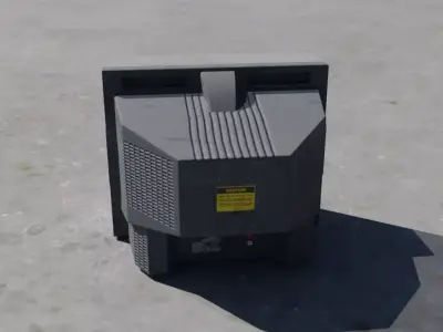 Industrial CRT Television 3D model