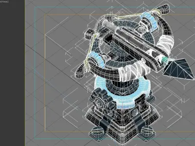 Game bow tower equipment Free 3D model