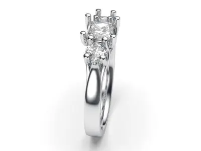 solitaire with ring sizes  9 part S62 3D print model