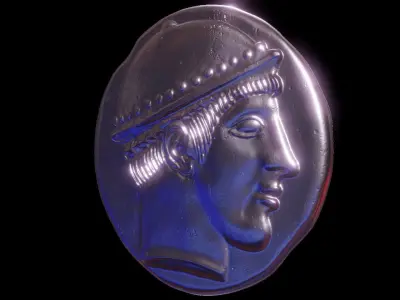 ancient coin print model 3D print model