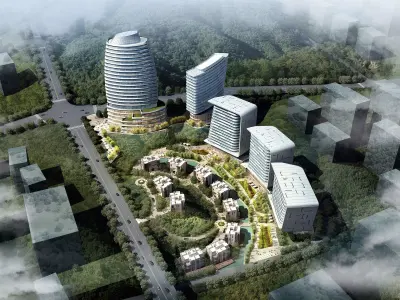 3Dmax fashion city commercial square building 197 3D model