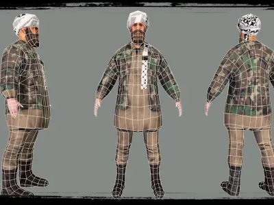 Terrorist Pack Lite - Low Poly Low-poly 3D model