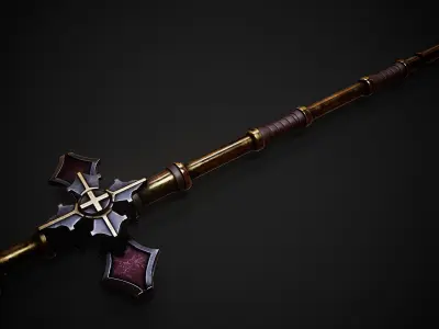 Divinity - Inquisitor Staff Low-poly 3D model