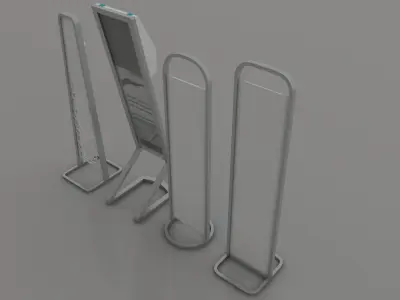 Disinfection Stands Collection 3D model