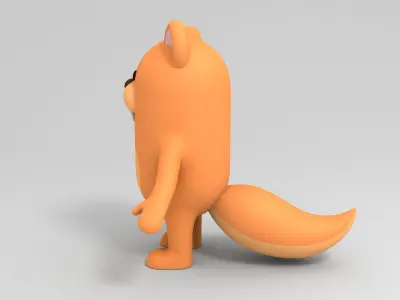 Cartoon Squirrel 3D model