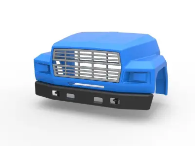 Nose for Vintage School bus Scale 1 to 25 3D print model