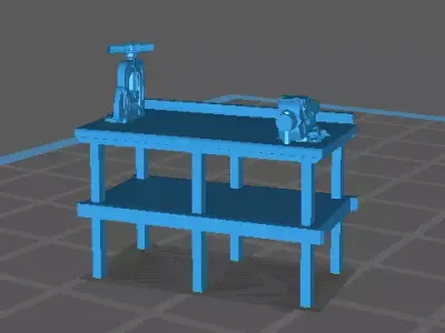 simple work bench Free 3D print model