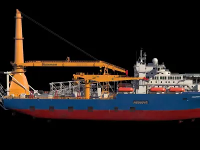 Akademik cherskiy  pipe layer 3D model